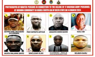 BREAKING: Defence Headquarters Declares Eight Nigerians Wanted Over Killing Of 17 Military Personnel In Delta